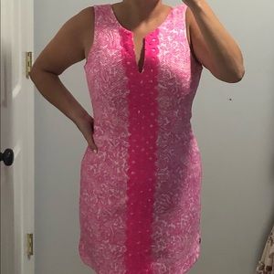 Lilly Pulitzer - Size 6 Dress - Neon Pink / Gold Pineapple Zipper - Brand New!